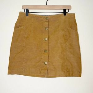 Toad & Co Corduroy Button Front Skirt